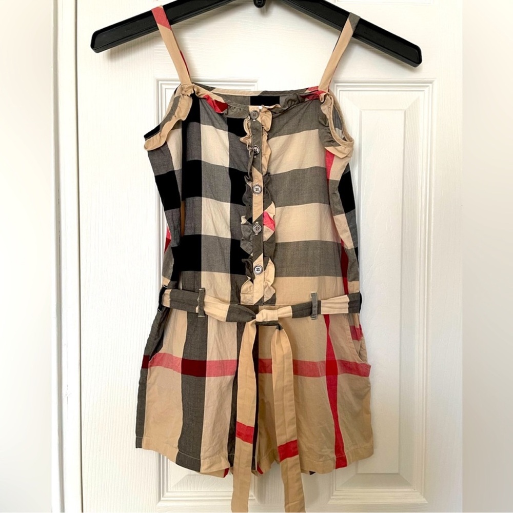 Burberry Kids Casual Dress - Black, Beige, and Red